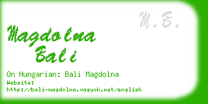 magdolna bali business card